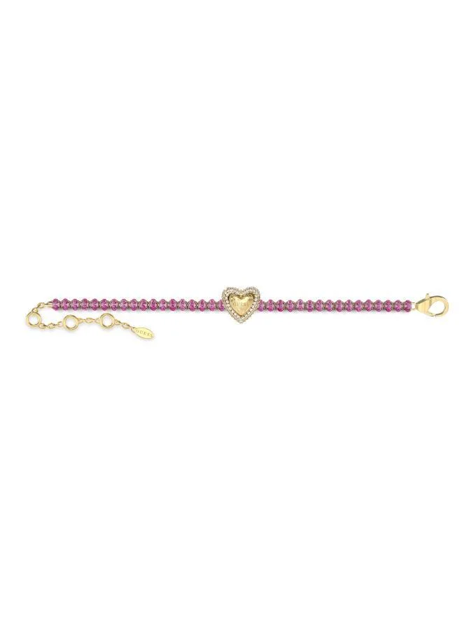 GUESS Pave Heart Tennis Chain Bracelet